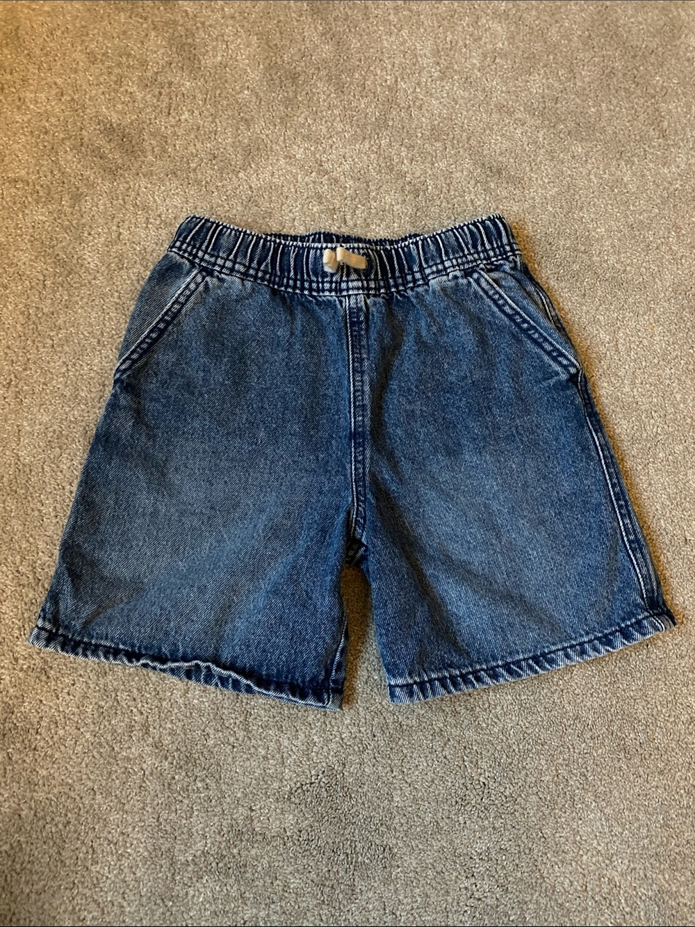 Cat & Jack S (6/7) Denim Pull-On Shorts in Blue